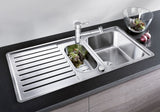 BLANCO CLASSIC Pro 6 S-IF Edelstahl Seidenglanz mit Ablauffernbedienung mit Schale 523665