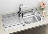 BLANCO DINAS XL 6 S Edelstahl Bürstfinish mit Ablauffernbedienung reversibel 524255