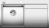 BLANCO DIVON II 45 S-IF Edelstahl Seidenglanz mit Ablauffernbedienung Becken links 521657