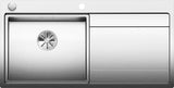 BLANCO DIVON II 5 S-IF Edelstahl Seidenglanz mit Ablauffernbedienung Becken links 521659