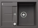 BLANCO METRA 45 S Compact SILGRANIT mit Ablauffernbedienung reversibel felsgrau 519573