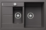 BLANCO METRA 6 S Compact SILGRANIT mit Ablauffernbedienung reversibel felsgrau 518876