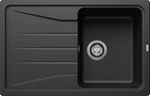 BLANCO SONA 45 S SILGRANIT ohne Ablauffernbedienung reversibel schwarz 525970