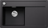 BLANCO ZENAR 45 S-F SILGRANIT mit Ablauffernbedienung ohne Zubehör Becken links schwarz 526040