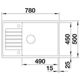 BLANCO ZIA XL 6 S Compact SILGRANIT mit Ablauffernbedienung reversibel vulkangrau 527396