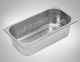 SYSTEMCERAM Einbauspüle Gastro-Behälter 1/3 100mm tief gelocht, Edelstahl,   838