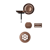 SCHOCK Sichtteile in Copper brushed zu Ablaufgarnitur mit Drehexcenter Copper brushed 400051COB