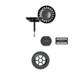 SCHOCK Sichtteile in Gunmetal brushed zu Ablaufgarnitur mit Drehexcenter Gunmetal brushed 400051GUB