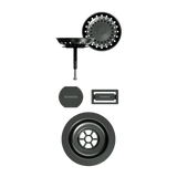 SCHOCK Sichtteile in Gunmetal brushed zu Ablaufgarnitur mit Drehexcenter Gunmetal brushed 400055GUB