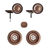 SCHOCK Sichtteile in Copper brushed zu Ablaufgarnitur mit Drehexcenter Copper brushed 400059COB