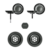 SCHOCK Sichtteile in Gunmetal brushed zu Ablaufgarnitur mit Drehexcenter Gunmetal brushed 400059GUB