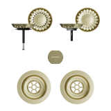 SCHOCK Sichtteile in White Gold zu Ablaufgarnitur mit Drehexcenter White Gold 400059WGO