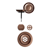 SCHOCK Sichtteile in Copper brushed zu Ablaufgarnitur mit Drehexcenter Copper brushed 400061COB