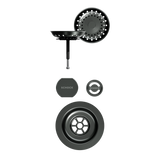 SCHOCK Sichtteile in Gunmetal brushed zu Ablaufgarnitur mit Drehexcenter Gunmetal brushed 400061GUB