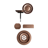 SCHOCK Sichtteile in Copper brushed zu Ablaufgarnitur mit Drehexcenter Copper brushed 400065COB