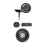 SCHOCK Sichtteile in Gunmetal brushed zu Ablaufgarnitur mit Drehexcenter Gunmetal brushed 400065GUB