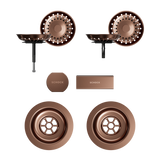 SCHOCK Sichtteile in Copper brushed zu Ablaufgarnitur mit Drehexcenter Copper brushed 400067COB