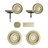 SCHOCK Sichtteile in White Gold zu Ablaufgarnitur mit Drehexcenter White Gold 400067WGO