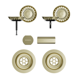 SCHOCK Sichtteile in White Gold zu Ablaufgarnitur mit Drehexcenter White Gold 400071WGO