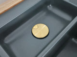 SYSTEMCERAM Einbauspüle Sink Cover Gold kleiner Ablauf   50019