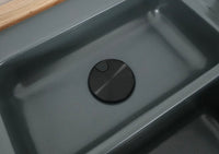 SYSTEMCERAM Einbauspüle Sink Cover PVD Dark Black kleiner Ablauf   50020