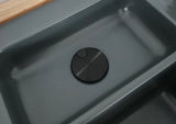 SYSTEMCERAM Einbauspüle Sink Cover PVD Dark Black kleiner Ablauf   50020