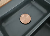 SYSTEMCERAM Einbauspüle Sink Cover Kupfer kleiner Ablauf   50021