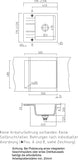 SYSTEMCERAM Einbauspüle Genea 60 Satin 20 inkl. Handbetätigung, für 50 cm Schrankbreite, Einbauspüle Auflage reversibel 50970120