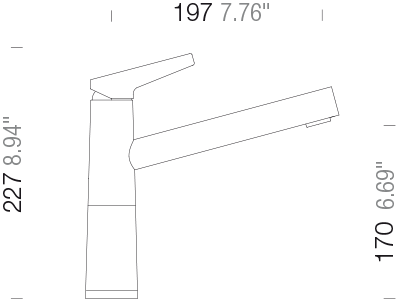 SCHOCK Einhebelmischer SC-510 Cristadur Schlauchbrause  Magnolia 554120MGL