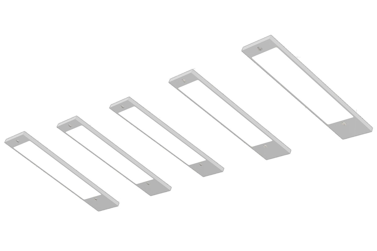 Tebü LED Rechteckleuchten-SET 6034-5 (2700/6500 K) 5er Set