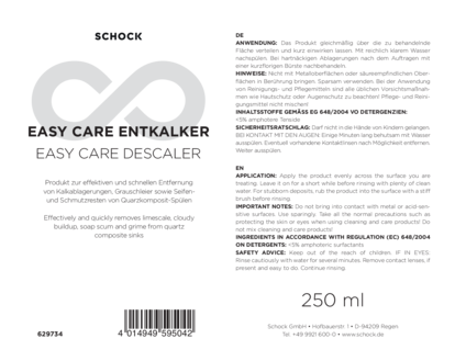 SCHOCK Easy Care Entkalker Einzelflasche 250 ml  629734