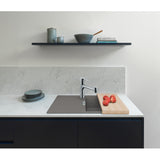 FRANKE Fragranitespüle CNG 611-78 Steingrau Drehknopf Edelstahl 114.0681.583