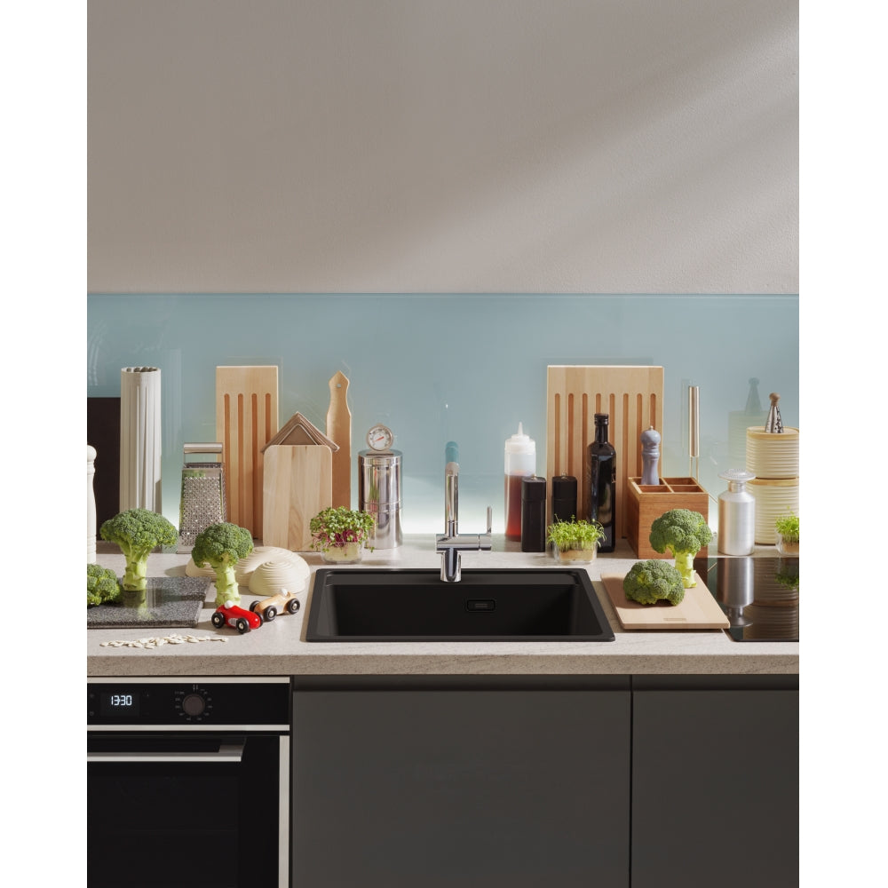 FRANKE Fragranitebecken MRG 610-52 A Black Matt Handbedienung  114.0658.586