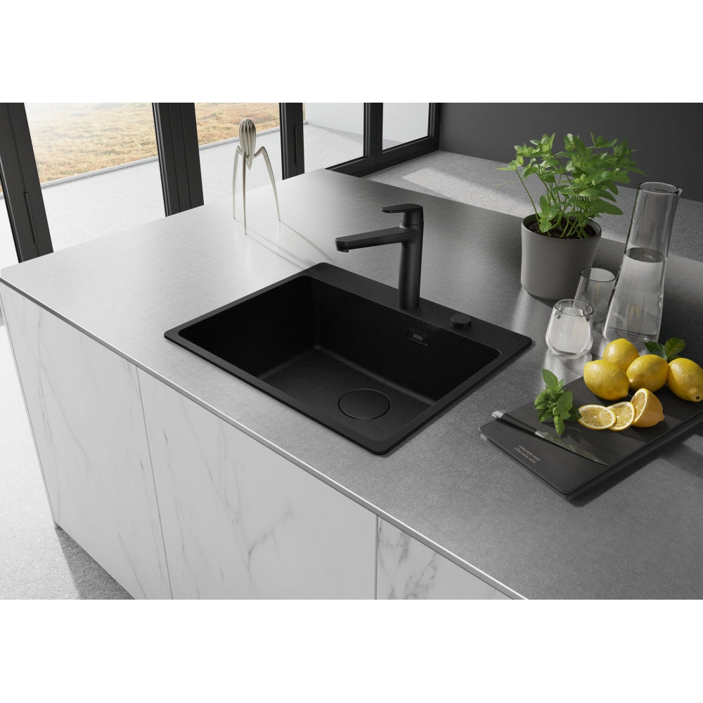 FRANKE Fragranitebecken MRG 610-54 A Black Matt Handbedienung 114.0708.042