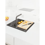 FRANKE Fragranitebecken MRG 610-60 C Steingrau Handbetätigung 114.0729.486