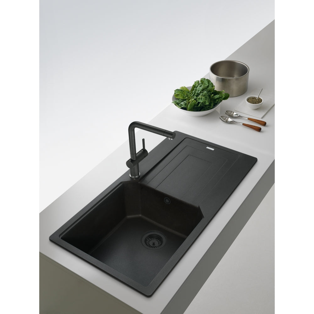 FRANKE Active L Festauslauf Chrom Onyx Seitenbedienung 115.0653.373
