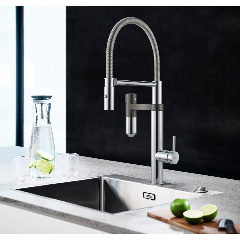 FRANKE Vital Semi-Pro Doppel-Strahl Chrom/Gun Metal Hebel 120.0621.230