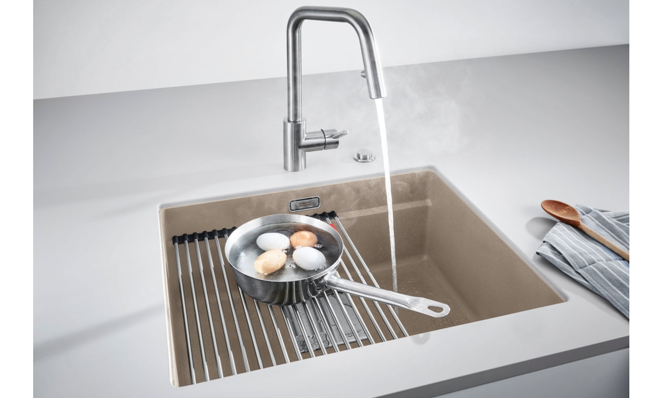 FRANKE Becken KNG 110-52 Cashmere Druckknopf Edelstahl + Zubehör 125.0747.709