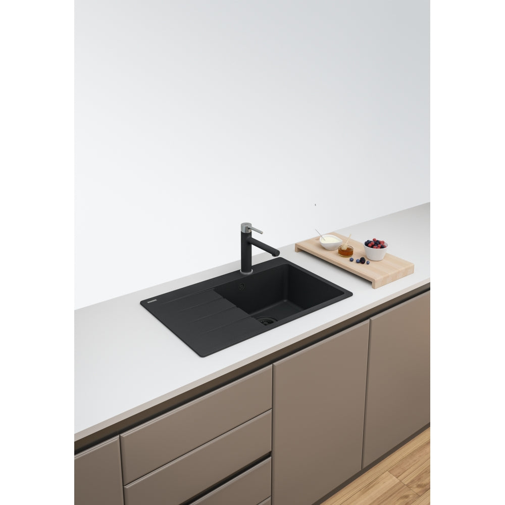 FRANKE Fragranitespüle CNG 611-78 A Black Matt Drehknopf 114.0658.593