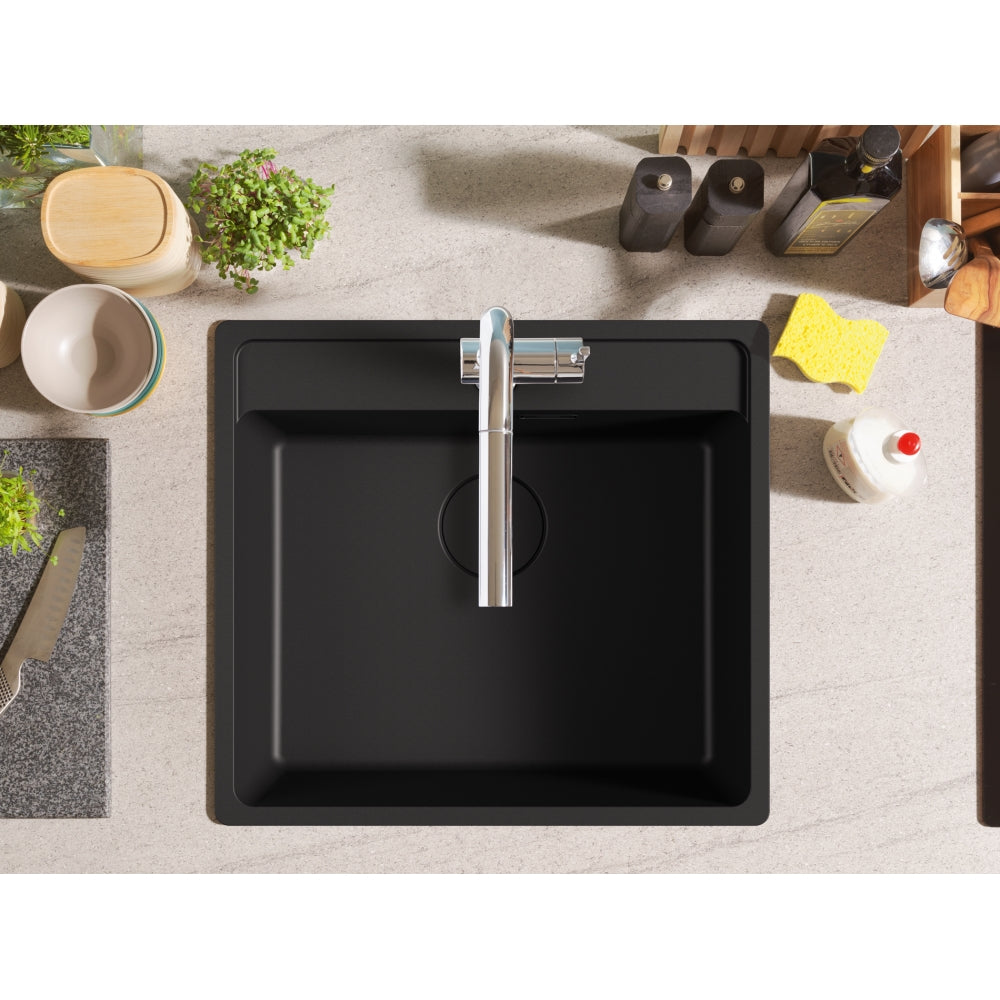 FRANKE Fragranitebecken MRG 610-52 A Black Matt Handbedienung  114.0658.586