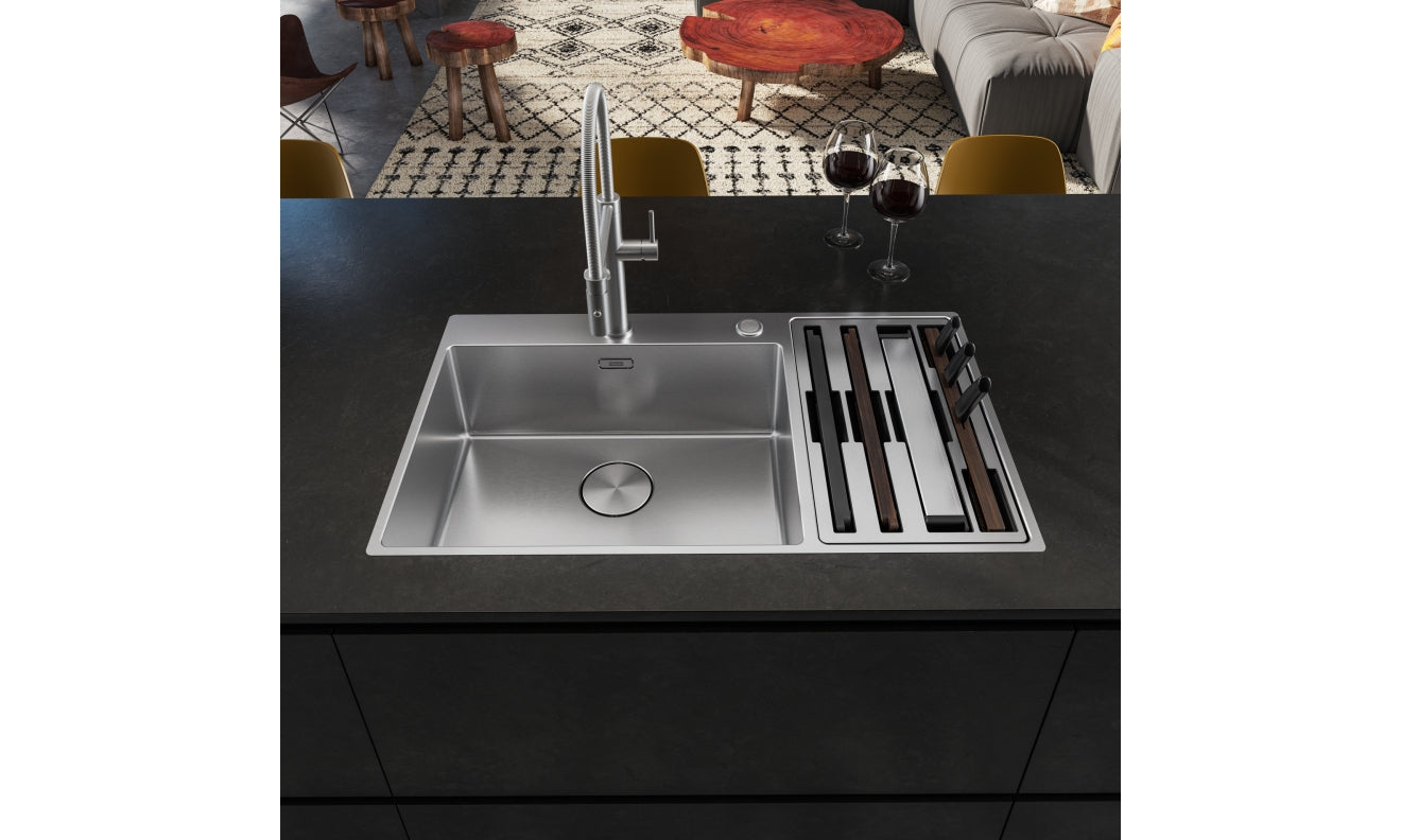 FRANKE Pescara Semi-Pro Edelstahl Auszugsbrause Edelstahl PVD 115.0741.700