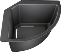Eck-Schale Kunststoff trans. grau 235866