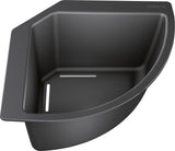Eck-Schale Kunststoff trans. grau 235866