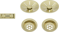 Ab- u. Überlaufset satin gold InFino metallische Oberfläche für Doppelbecken satin gold 203477