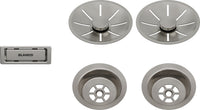 Ab- u. Überlaufset satin platinum InFino metallische Oberfläche für Doppelbecken satin platinum 207410