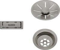 Ab- u. Überlaufset satin platinum InFino metallische Oberfläche für Einzelbecken satin platinum 207406