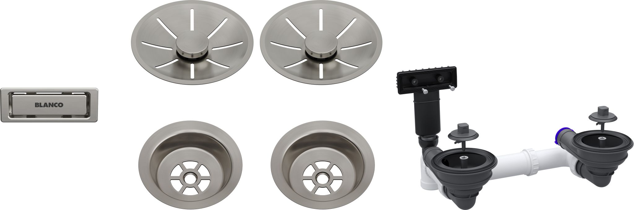 Ablg Set 2x3,5'' oAfb InFino  satin platinum 207441