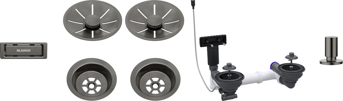 Ablg Set 2x3,5'' mAfb InFino satin dark steel 207444