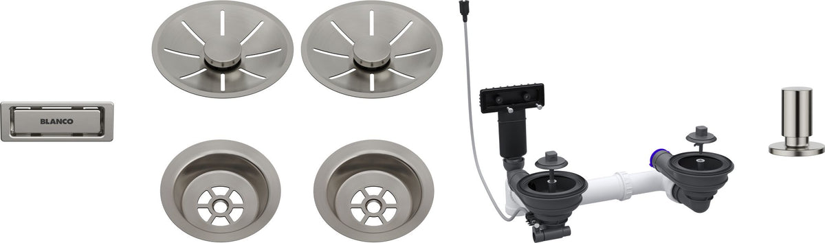 Ablg Set 2x3,5'' mAfb InFino satin platinum 207445