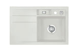 SYSTEMCERAM Einbauspüle Bela 78 Be. Re. Alu 76 inkl. Handbetätigung, für 45 cm Schrankbreite, Einbauspüle Auflage Becken rechts 50180176
